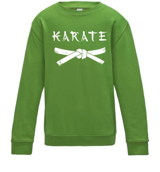 Детский Свитшот Карате пояс Лаймовый фото