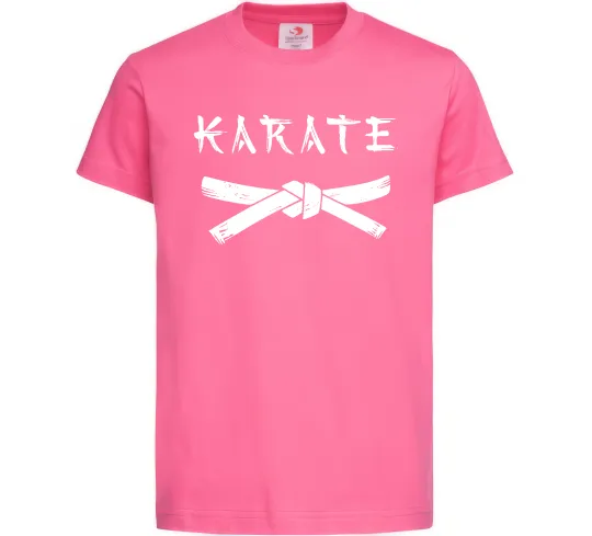 Детская футболка Карате пояс Ярко-розовый фото