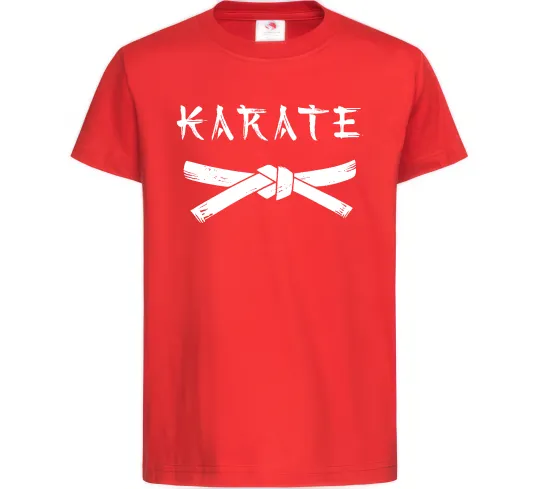 Детская футболка Карате пояс Красный фото
