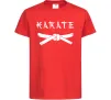 Детская футболка Карате пояс Красный фото