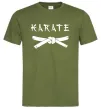 Мужская футболка Карате пояс Оливковый фото