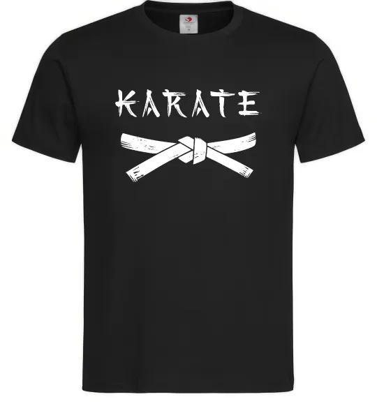 Мужская футболка Карате пояс Черный фото