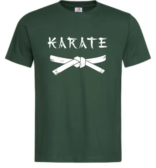 Мужская футболка Карате пояс Темно-зеленый фото
