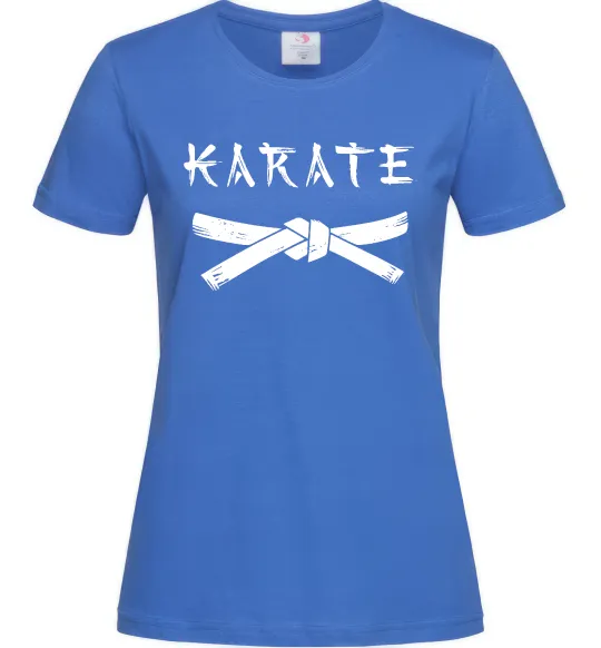 Женская футболка Карате пояс Ярко-синий фото