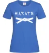 Женская футболка Карате пояс Ярко-синий фото