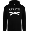 Женская толстовка (худи) Карате пояс Черный фото