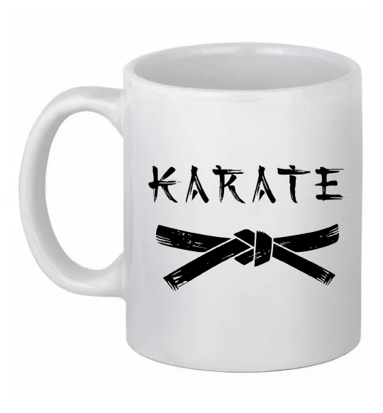 Чашка керамическая Карате пояс Белый фото