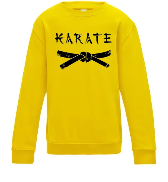 Детский Свитшот Карате пояс Солнечно желтый фото