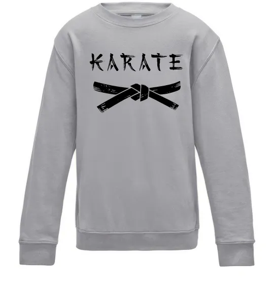 Детский Свитшот Карате пояс Серый меланж фото