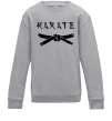 Детский Свитшот Карате пояс Серый меланж фото