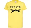Детская футболка Карате пояс Лимонный фото