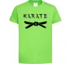 Детская футболка Карате пояс Лаймовый фото