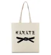 Эко-сумка Карате пояс Бежевый фото