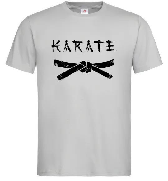 Мужская футболка Карате пояс Серый фото