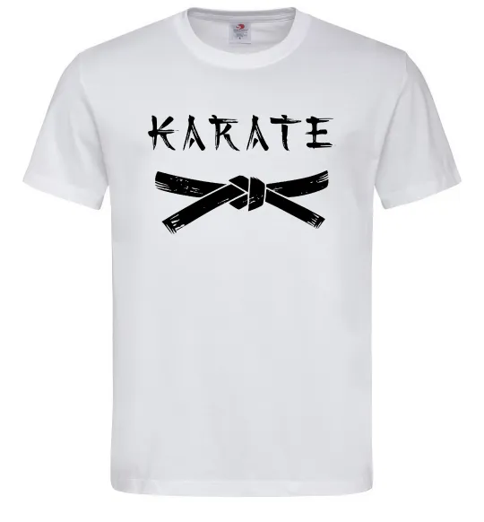 Мужская футболка Карате пояс Белый фото