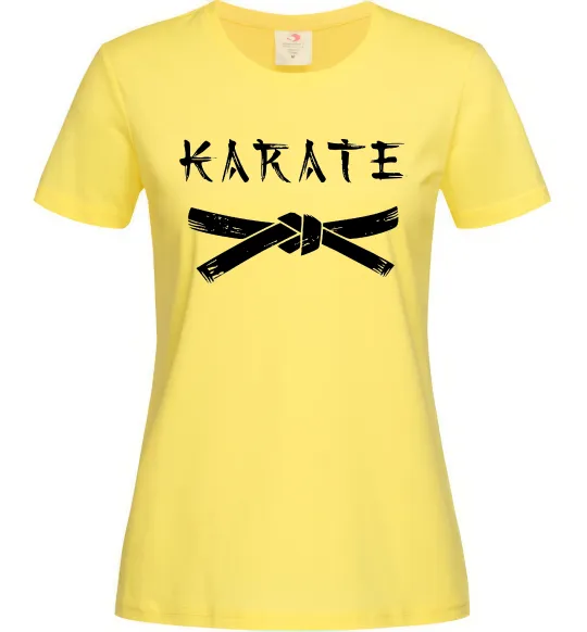 Женская футболка Карате пояс Лимонный фото