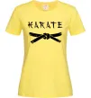 Женская футболка Карате пояс Лимонный фото