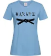 Женская футболка Карате пояс Голубой фото