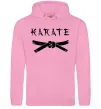 Женская толстовка (худи) Карате пояс Розовый фото