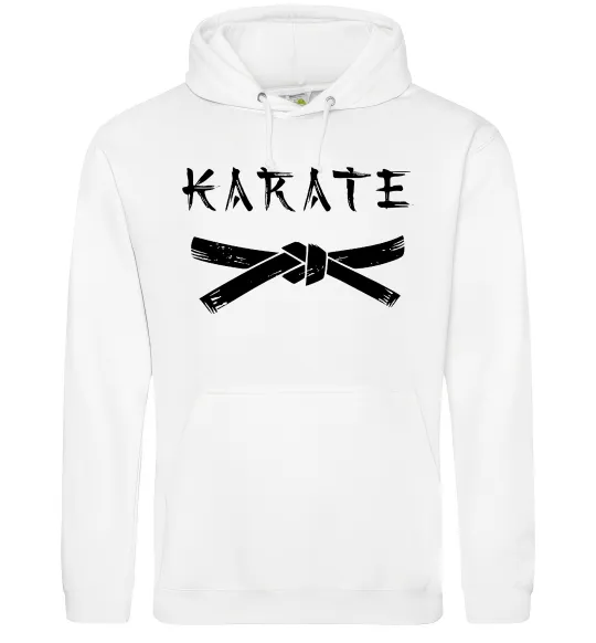 Женская толстовка (худи) Карате пояс Белый фото