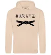 Женская толстовка (худи) Карате пояс Песочный фото