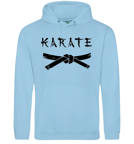 Женская толстовка (худи) Карате пояс Голубой фото