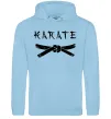 Женская толстовка (худи) Карате пояс Голубой фото