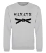 Свитшот Карате пояс Серый меланж фото