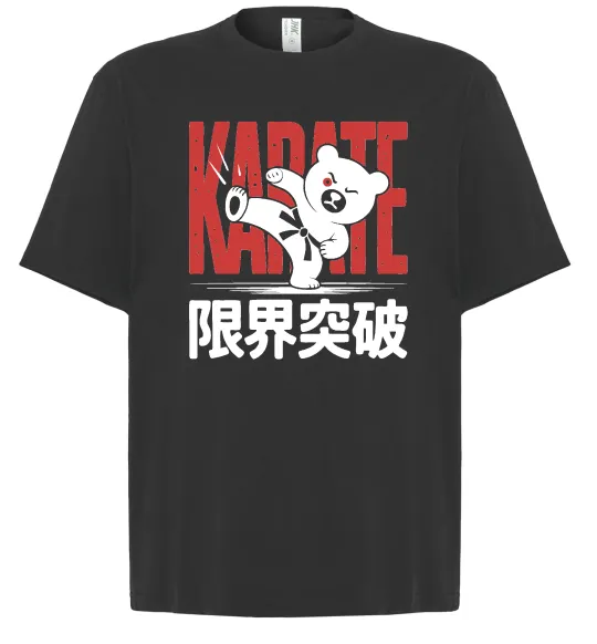 Футболка Оверсайз Карате ведмедик Черный фото