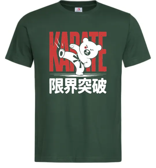 Мужская футболка Карате ведмедик Темно-зеленый фото