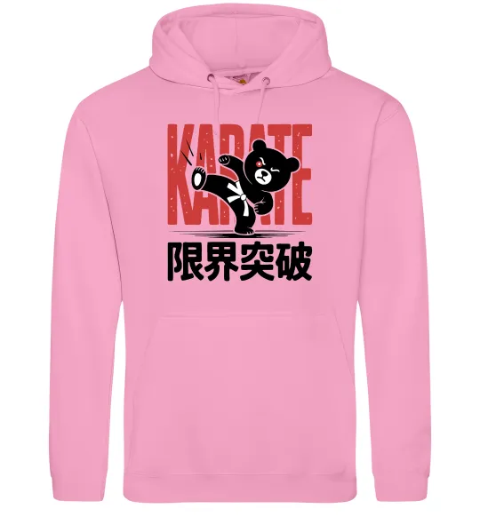 Женская толстовка (худи) Карате ведмедик Розовый фото