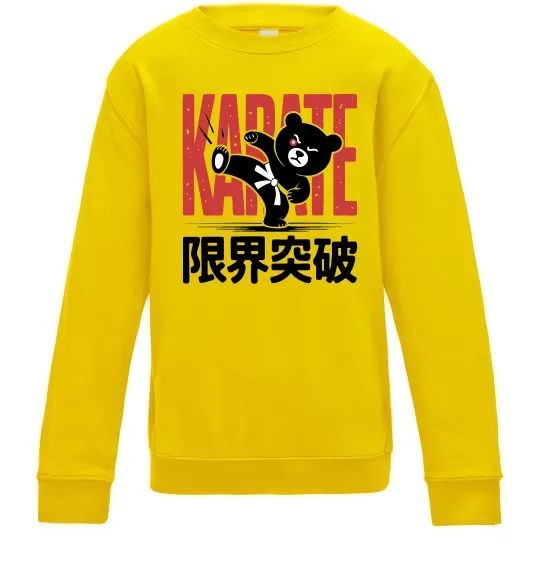 Детский Свитшот Карате ведмедик Солнечно желтый фото