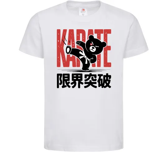 Детская футболка Карате ведмедик Белый фото