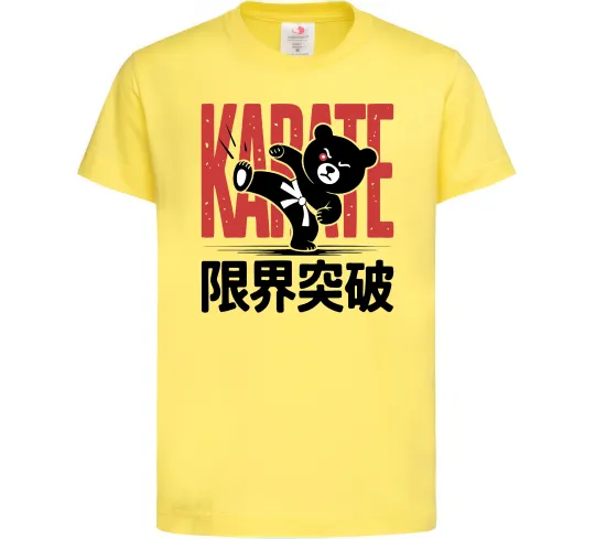 Детская футболка Карате ведмедик Лимонный фото