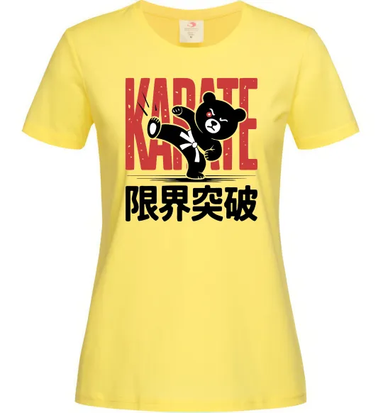 Женская футболка Карате ведмедик Лимонный фото