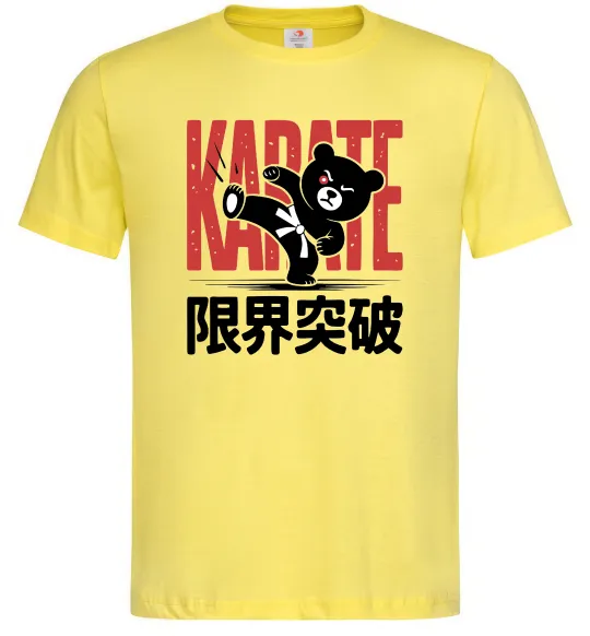 Мужская футболка Карате ведмедик Лимонный фото
