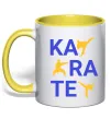 Чашка с цветной ручкой Ка-ра-те Лимонный фото