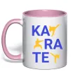 Чашка с цветной ручкой Ка-ра-те Нежно розовый фото