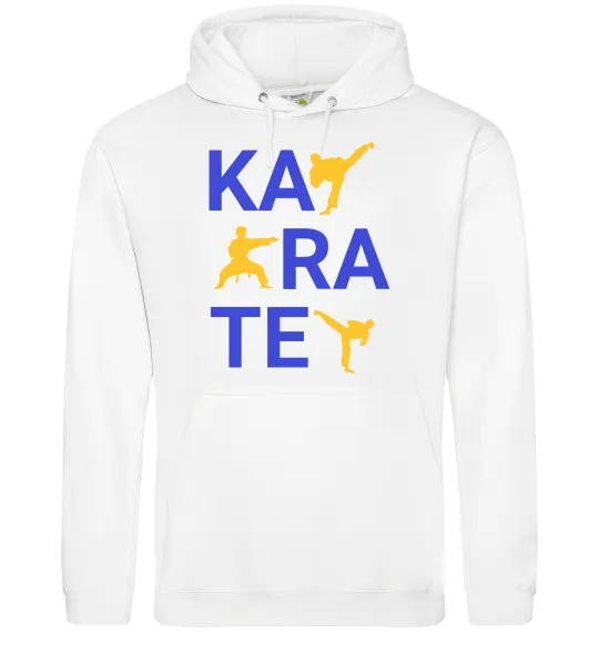 Мужская толстовка (худи) Ка-ра-те Белый фото