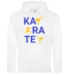 Мужская толстовка (худи) Ка-ра-те Белый фото