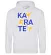 Мужская толстовка (худи) Ка-ра-те Серый меланж фото