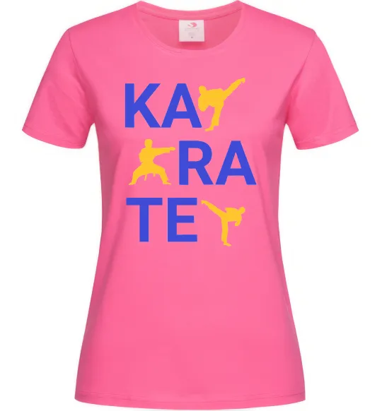 Женская футболка Ка-ра-те Ярко-розовый фото