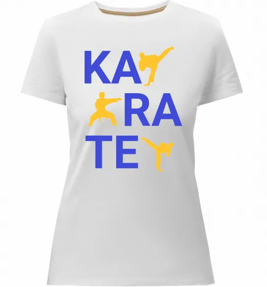 Женская премиум футболка Ка-ра-те Белый фото