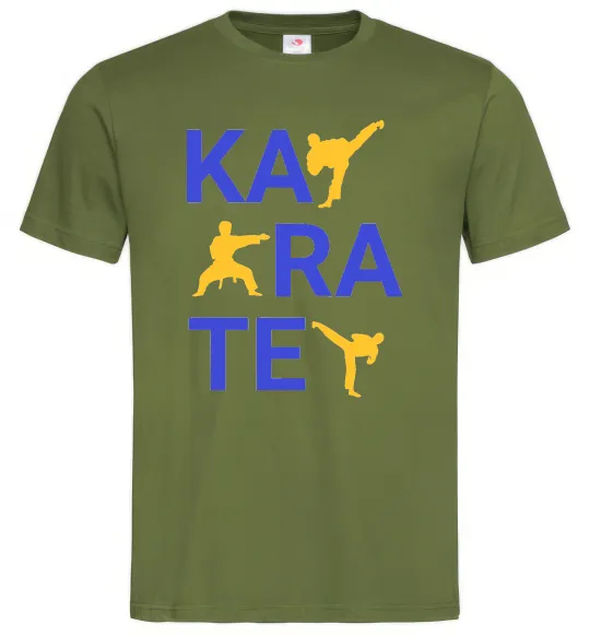 Мужская футболка Ка-ра-те Оливковый фото