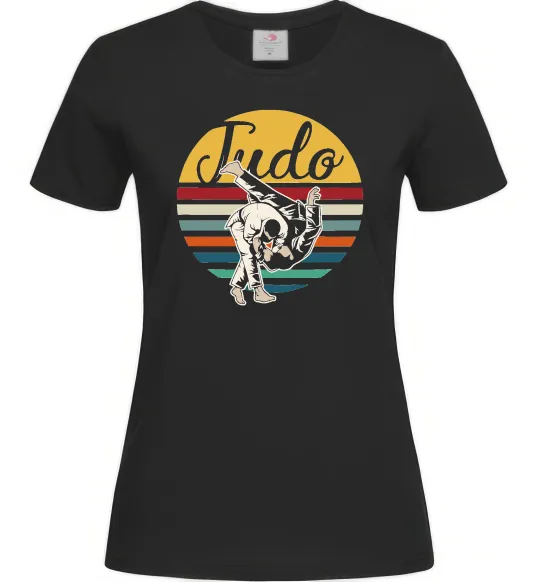 Женская футболка Дзюдо Judo Черный фото