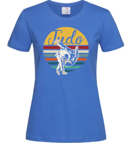 Женская футболка Дзюдо Judo Ярко-синий фото