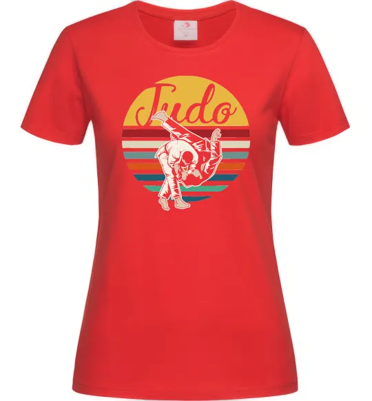 Женская футболка Дзюдо Judo Красный фото