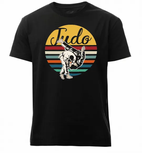 Мужская премиум футболка Дзюдо Judo Черный фото