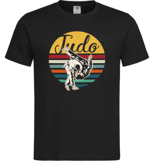 Мужская футболка Дзюдо Judo Черный фото
