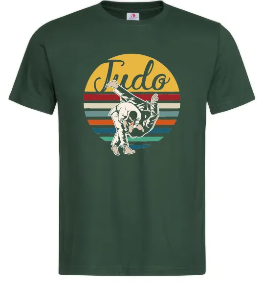 Мужская футболка Дзюдо Judo Темно-зеленый фото